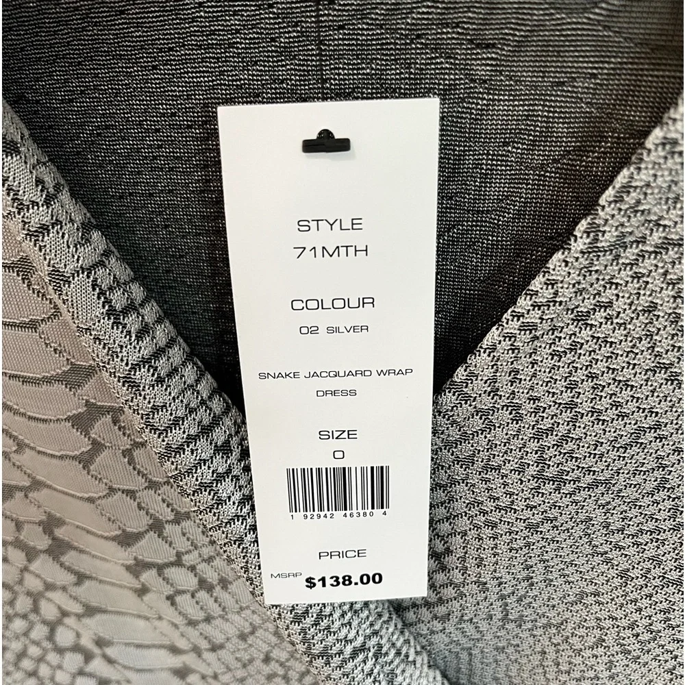 French Connection Long Sleeve Snake Jacquard Dress. - Picture 5 of 11